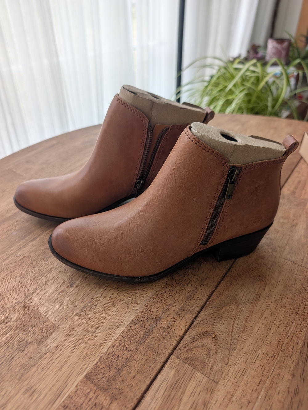 Lucky Brand Women's Basel Leather Ankle Booties with Side Zip